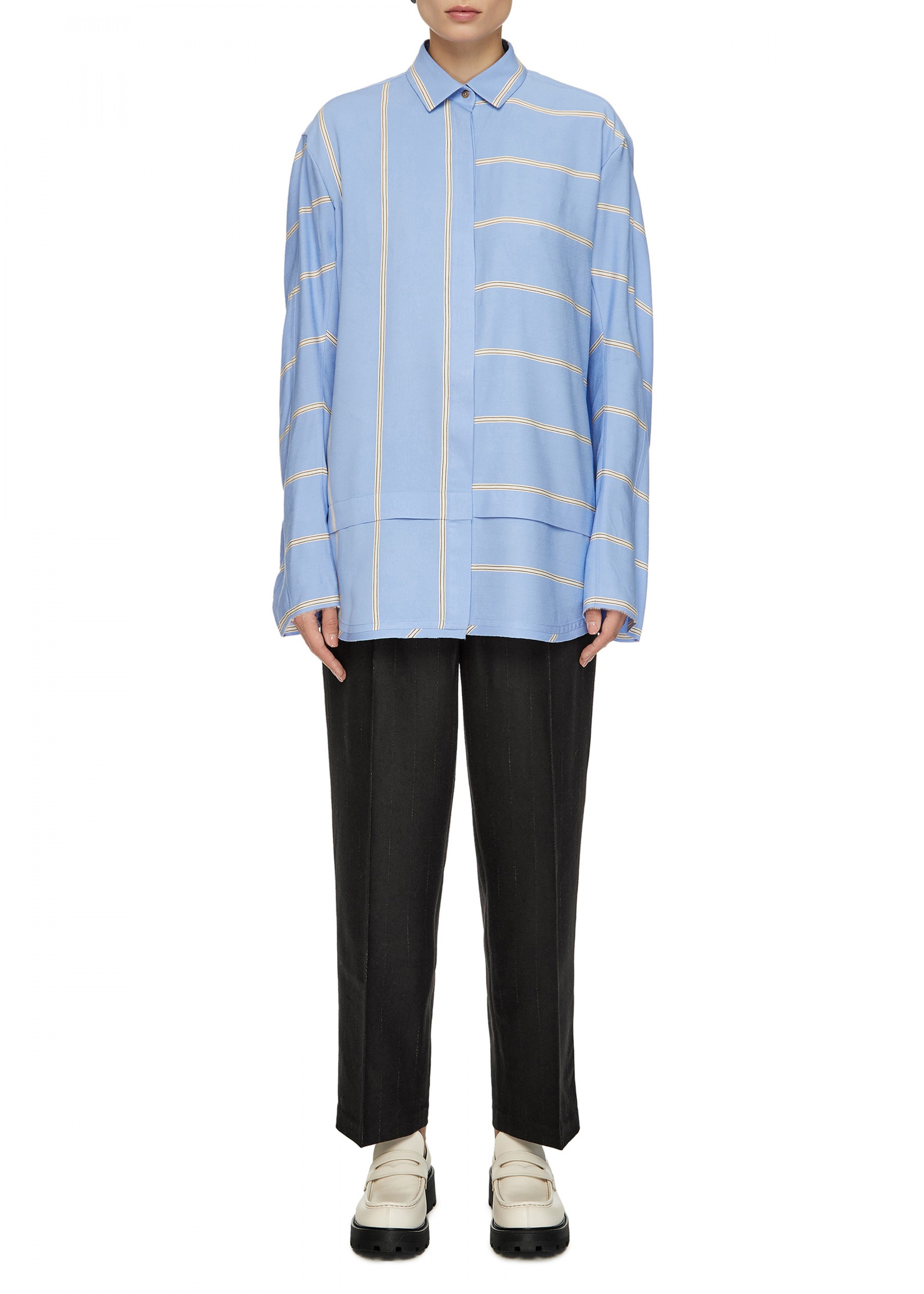 SILK SHIRT WITH SPLIT