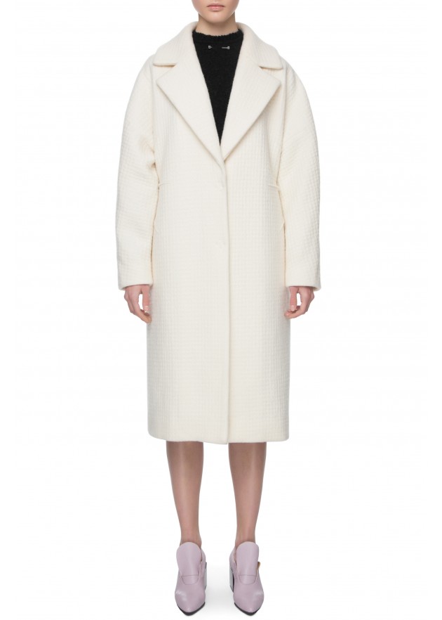 фотография  Elongated  double-breasted woolen coat 0