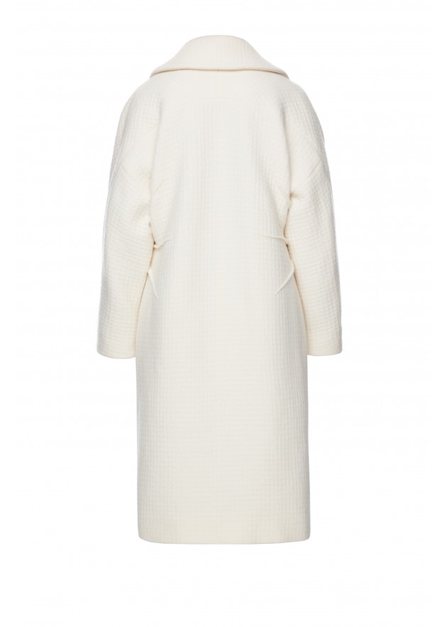 фотография  Elongated  double-breasted woolen coat 3