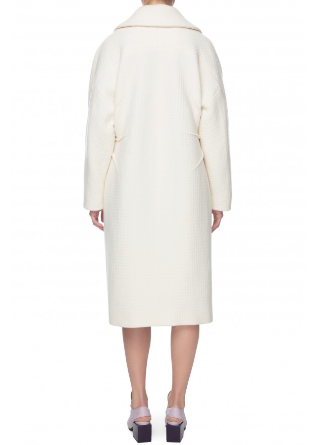 фотография  Elongated  double-breasted woolen coat 4