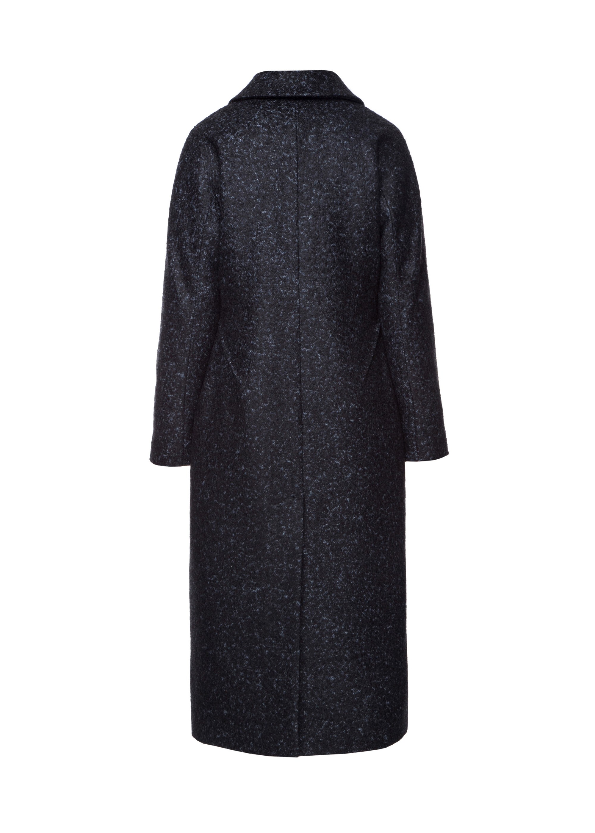 Elongated  cashmere coat with collar