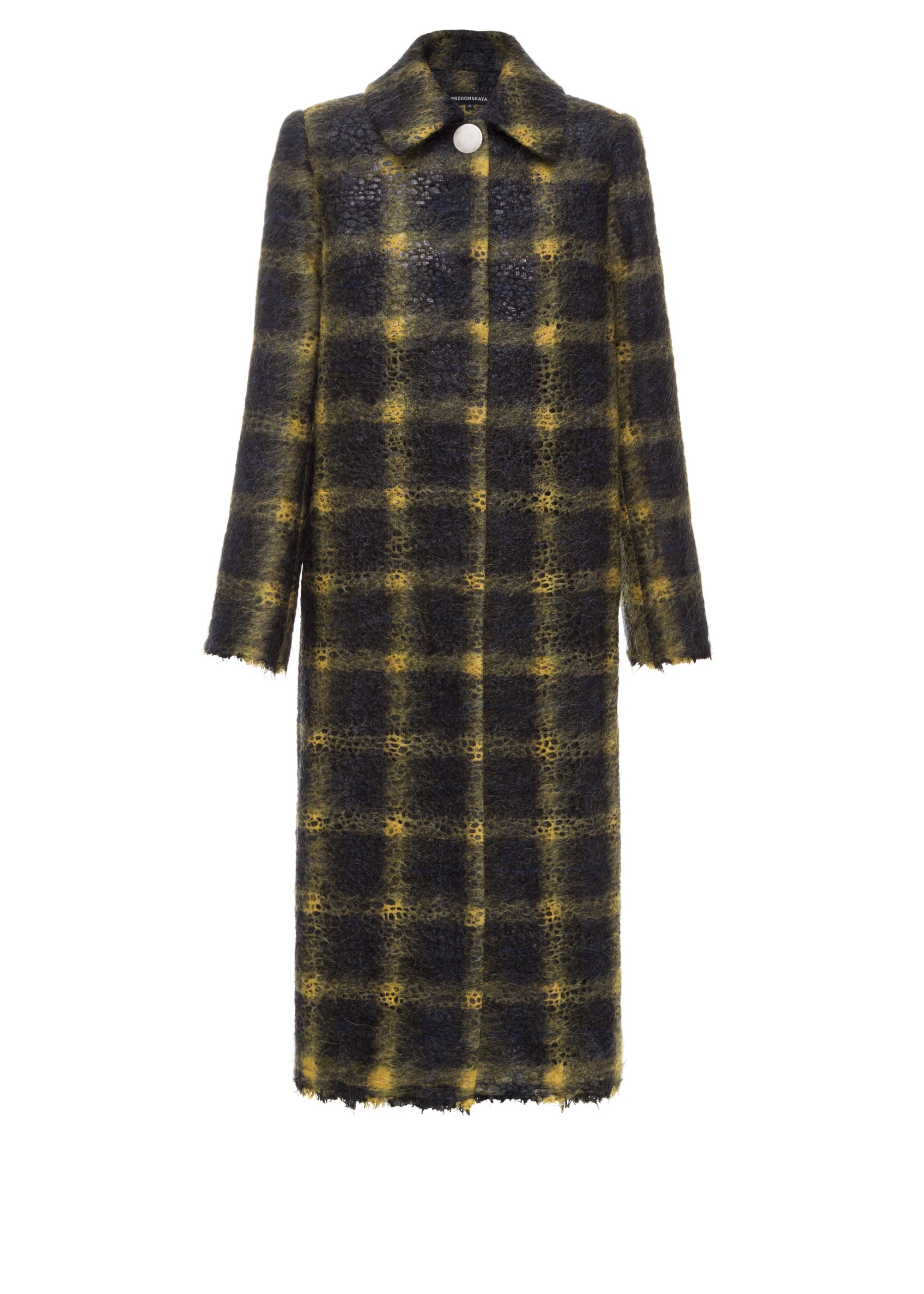 Plaid wool coat