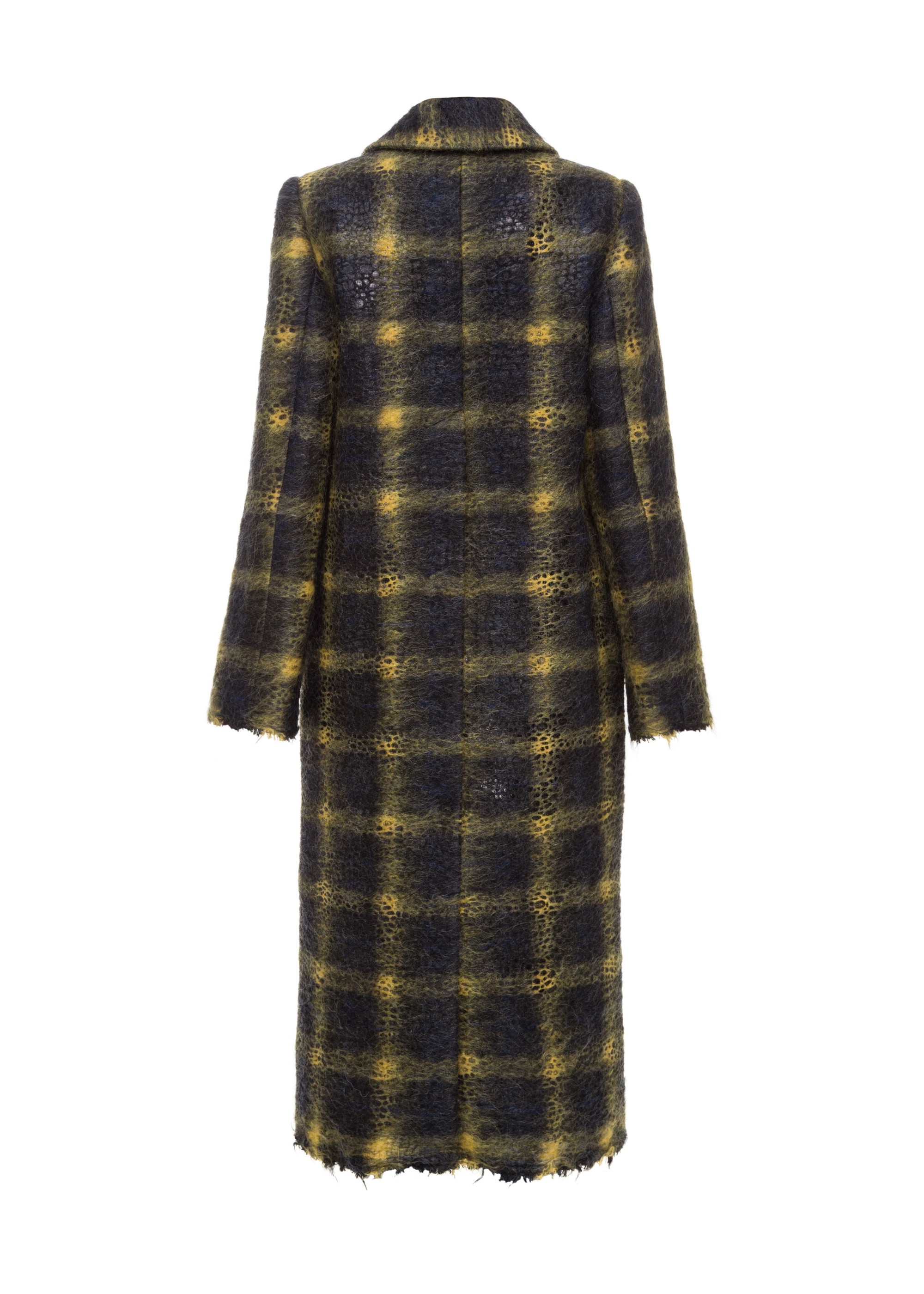 Plaid wool coat