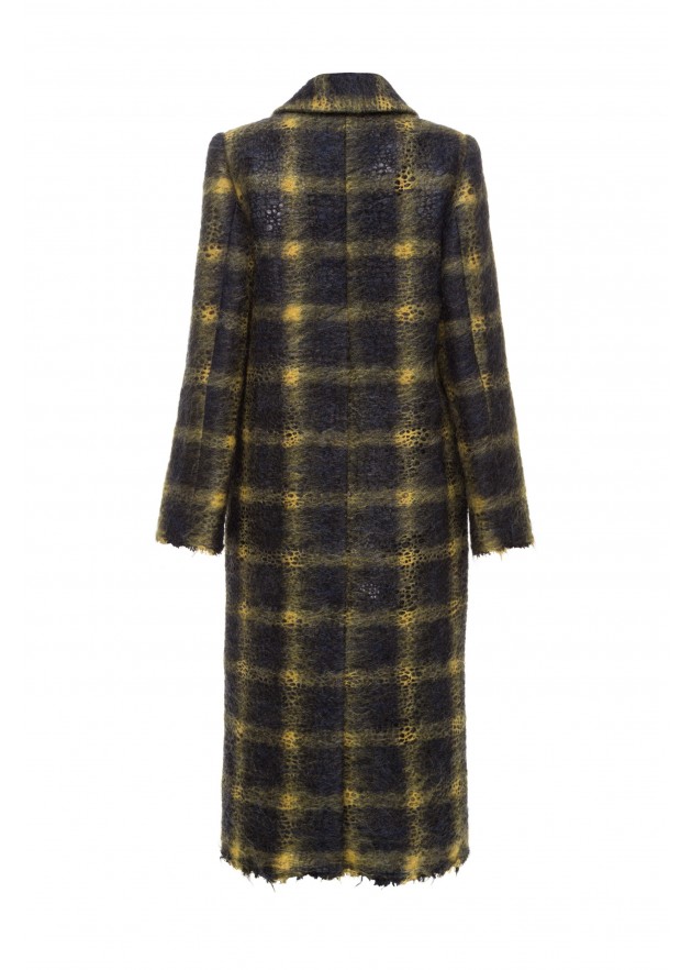 фотография Outlet Plaid wool coat 3