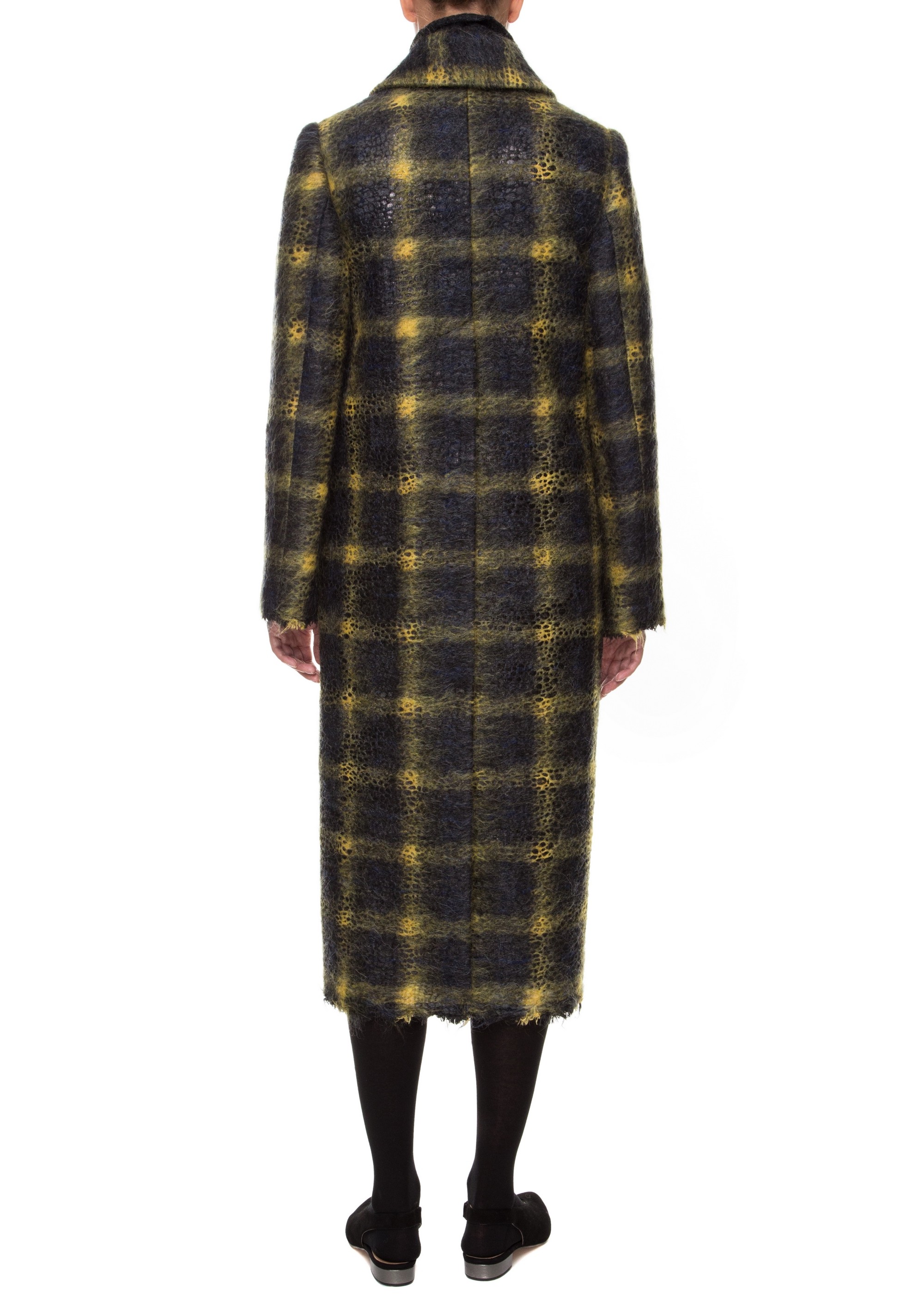 Plaid wool coat