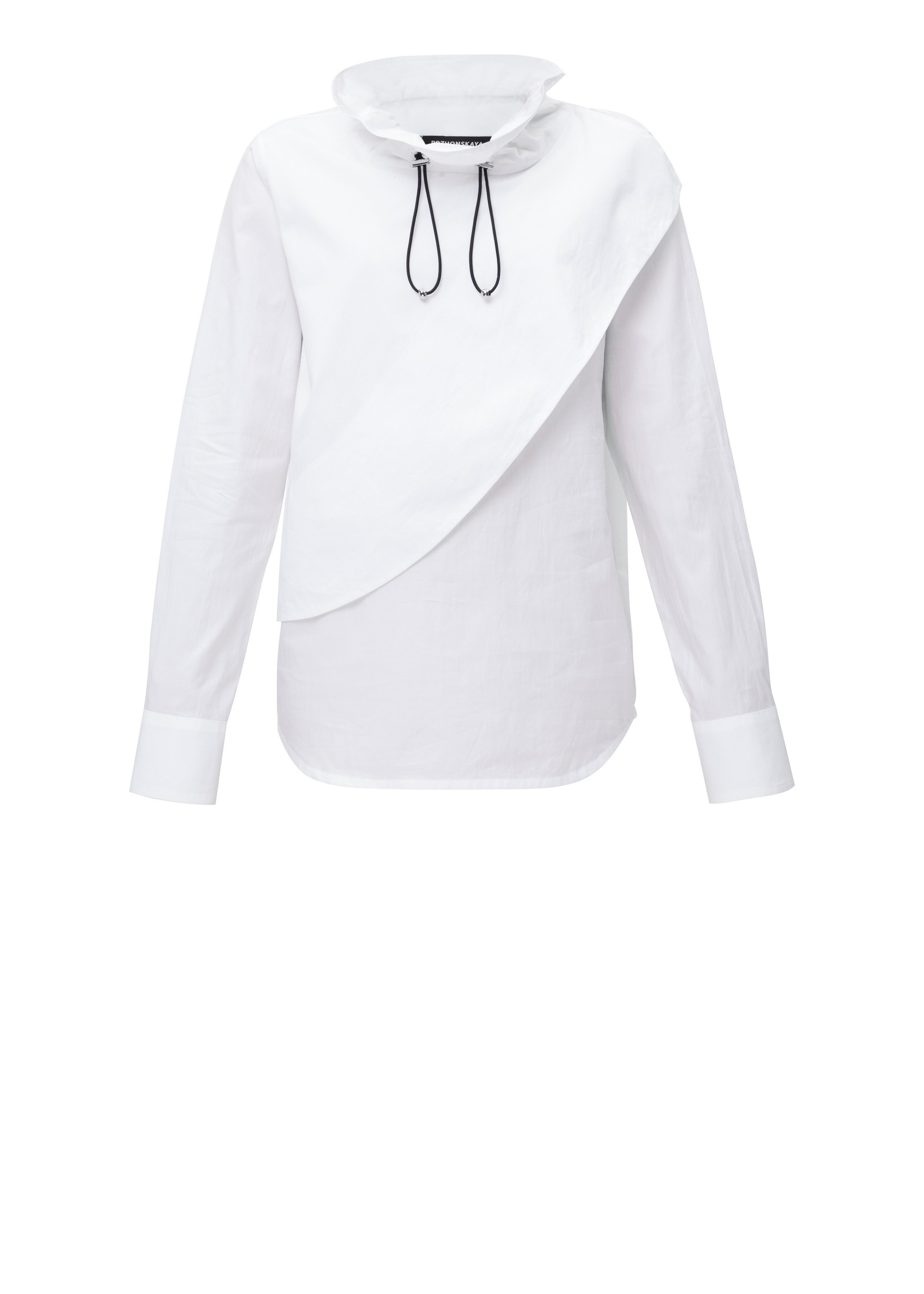 Blouse with high collar