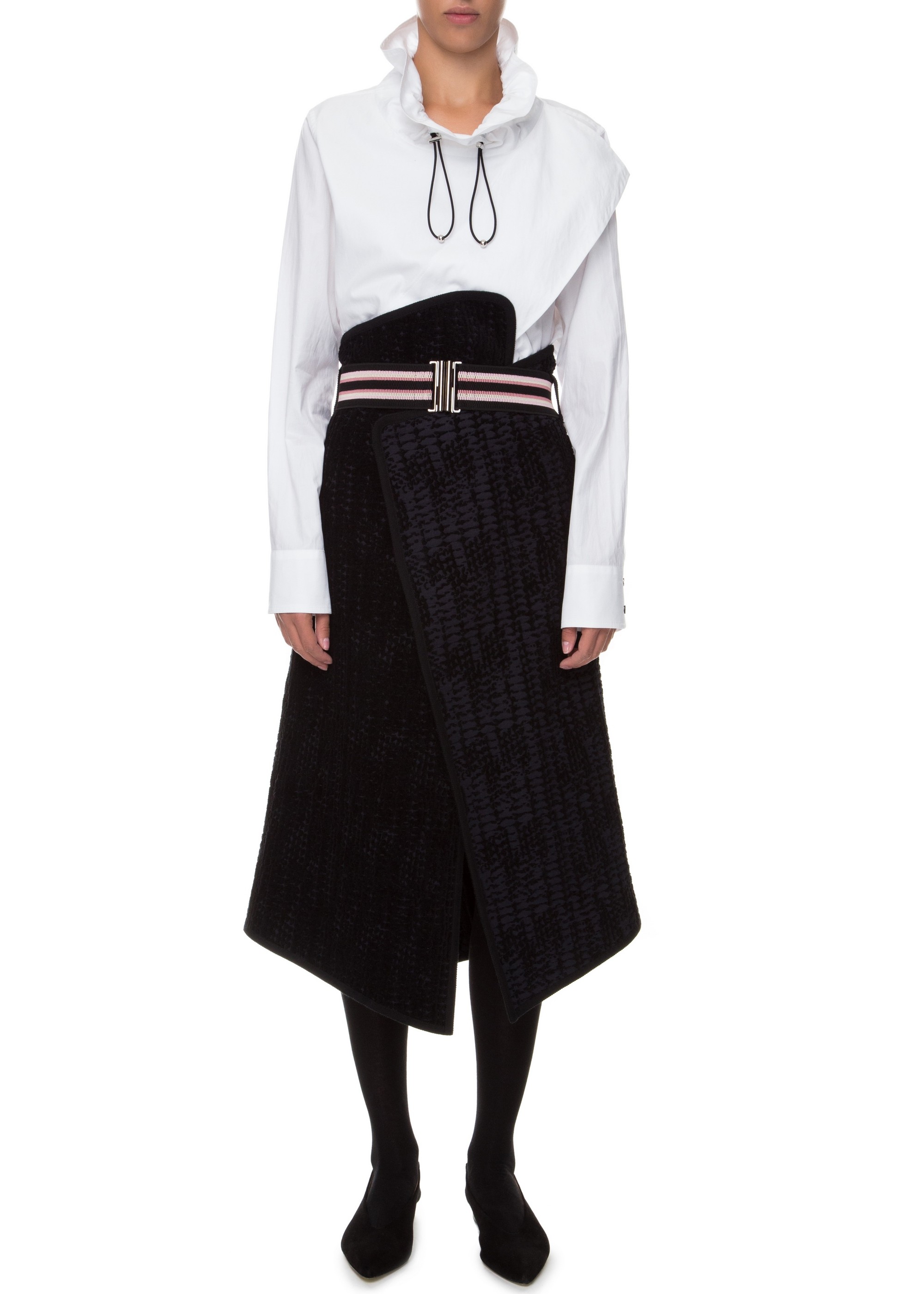 Blouse with high collar