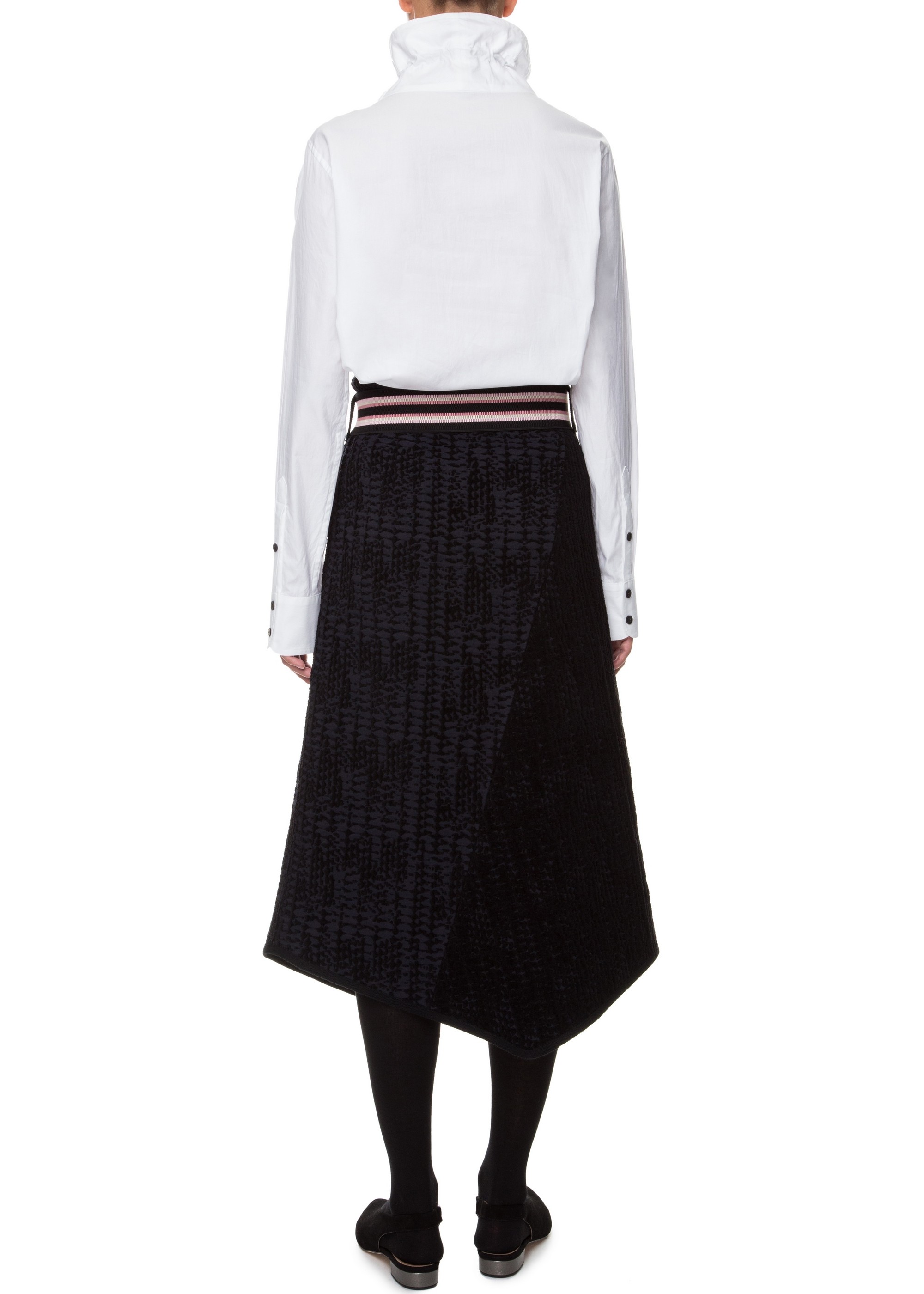 Blouse with high collar