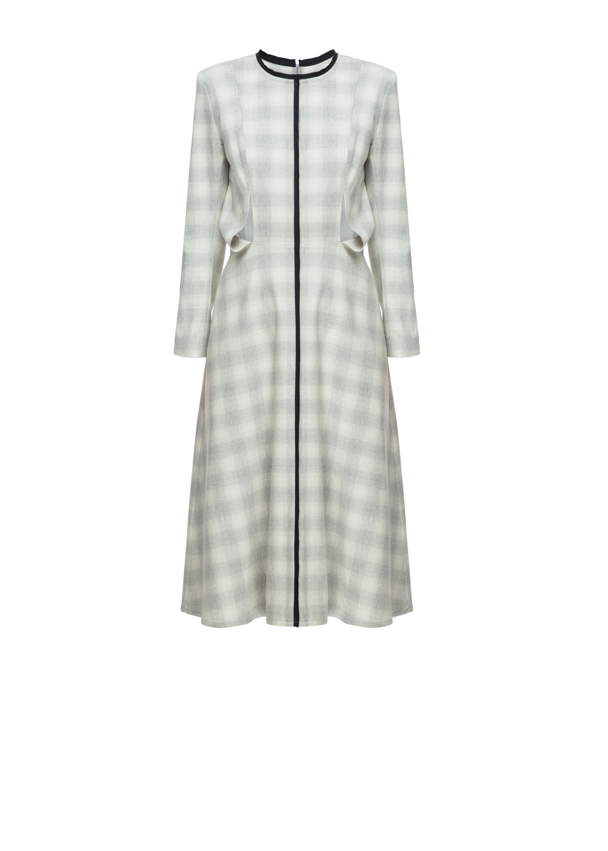 Plaid Cashmere Dress with Slits
