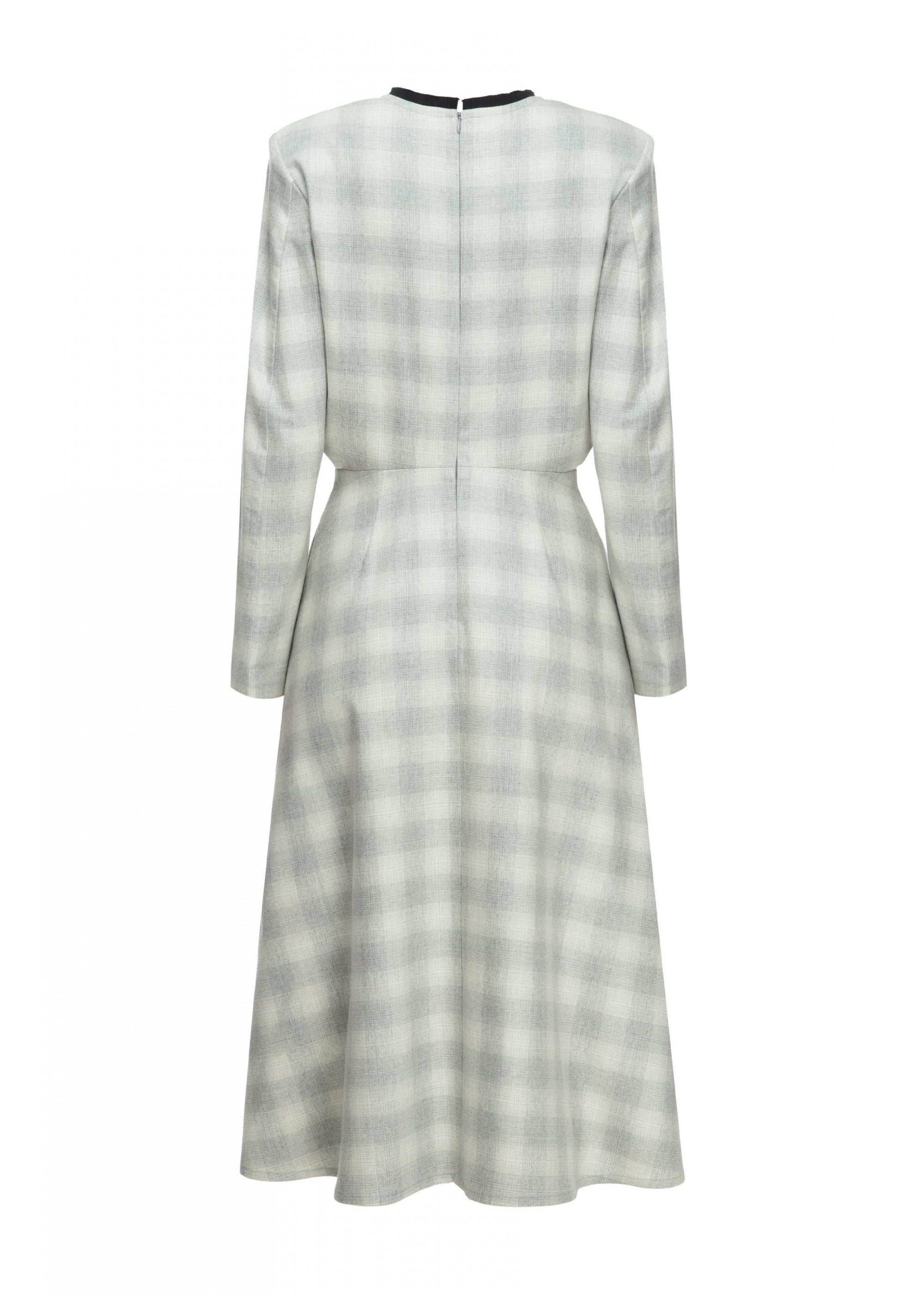 Plaid Cashmere Dress with Slits