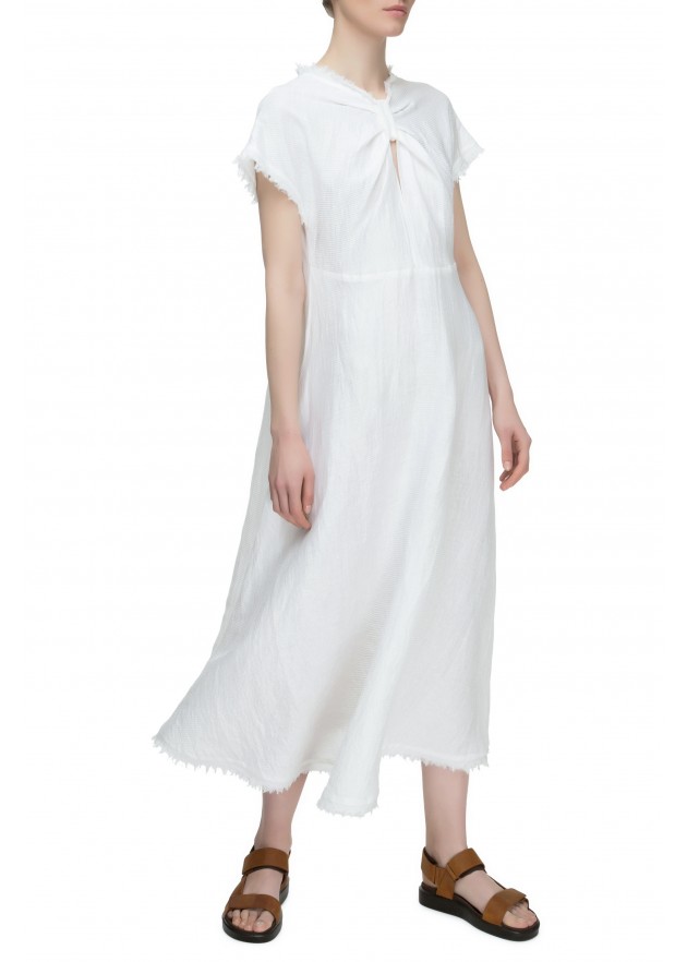 фотография Outlet White Silk Dress 5