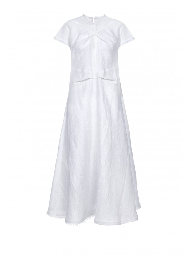 фотография Outlet White Silk Dress 1