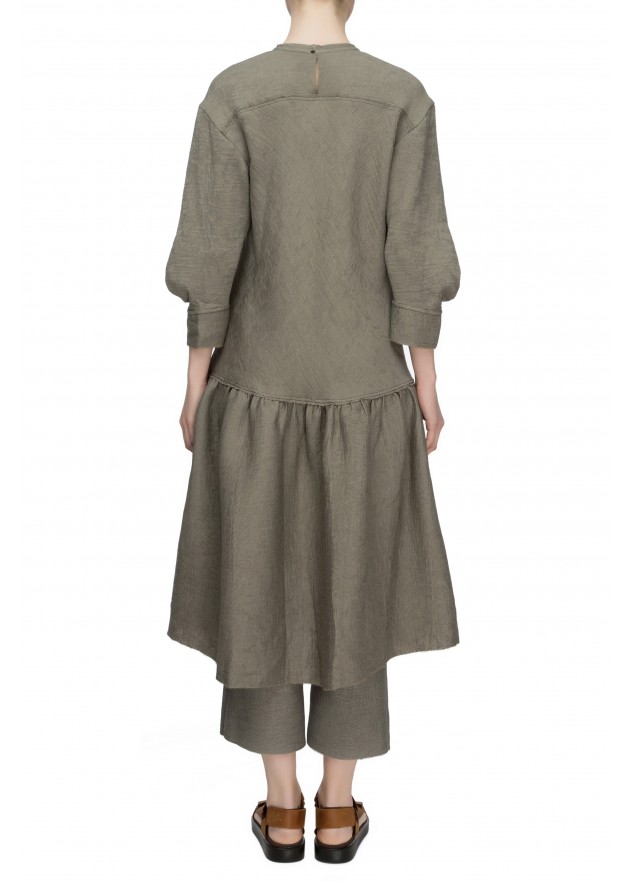 фотография Outlet Pleated Dress with Volant 2