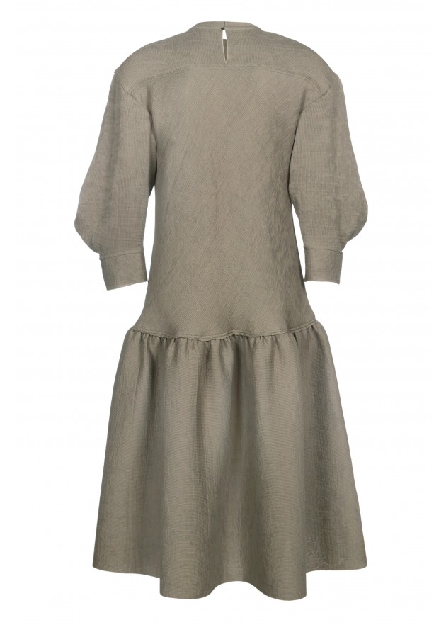 фотография Outlet Pleated Dress with Volant 3