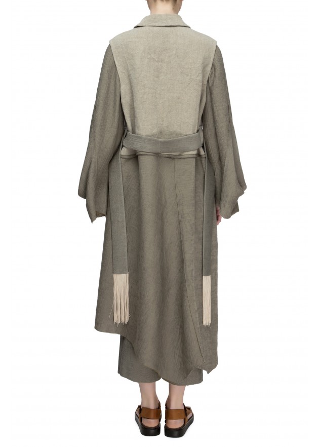 фотография Outlet LINEN Trench coat 2