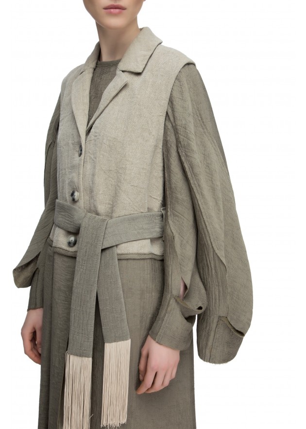 фотография Outlet LINEN Trench coat 4
