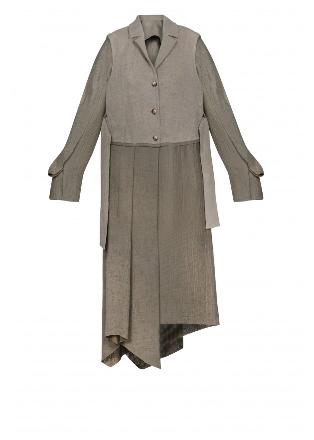 фотография Outlet LINEN Trench coat 1
