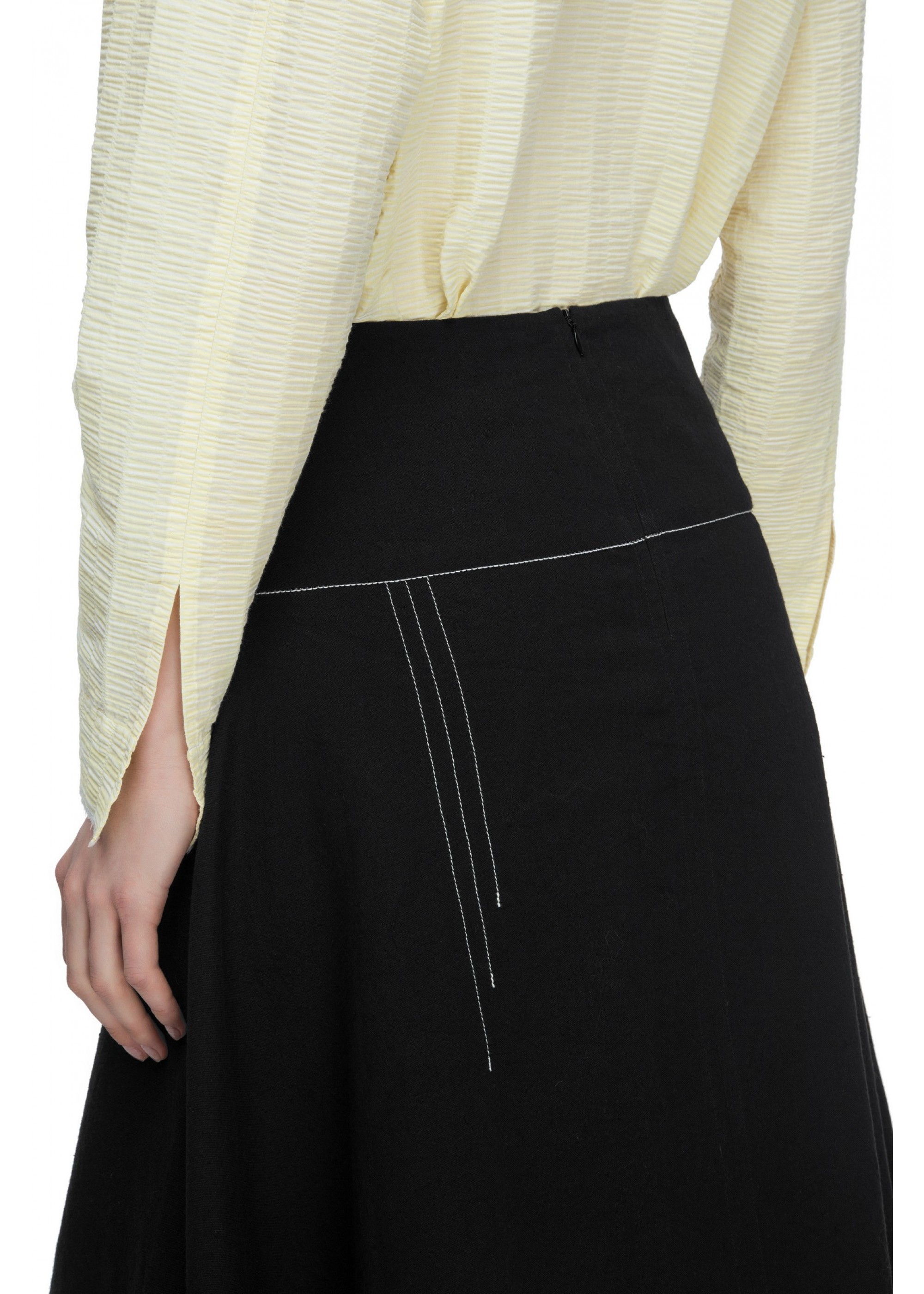 Cotton Skirt with Folds
