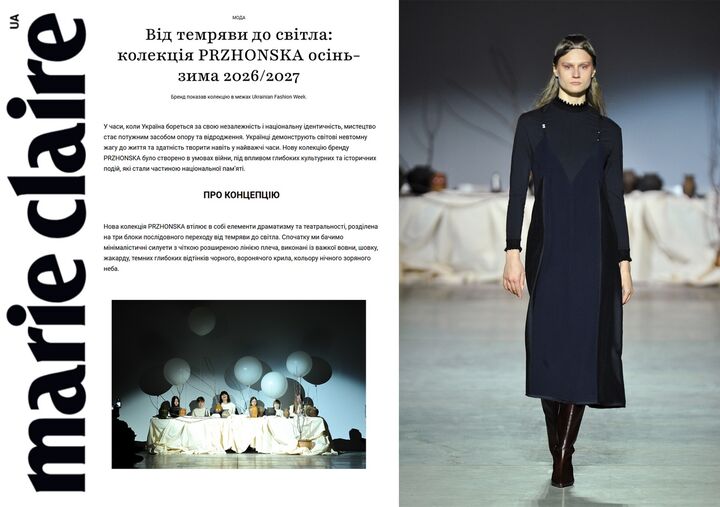 From darkness to light: PRZHONSKA collection fall-winter 2026/2027